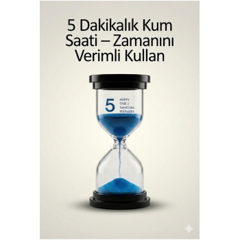 ® Yeni Ürün 5 Dakikalık Kum Saati ZamanlayıcıMAVİ Dekoratif Masa Saati 4 Renk Seçeneği